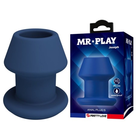 MR PLAY - JACK BLUE SILICONEN HOLLE ANALE PLUG MAAT S