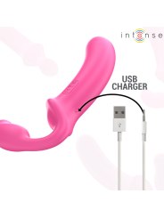 INTENSE - AMY DUBBELE VIBRATOR 20 CM ROZE AFSTANDSBEDIENING