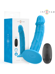 INTENSE - VIBRADOR REALÍSTICO PHOEBE 10 VIBRAÇÕES CONTROLE REMOTO AZUL