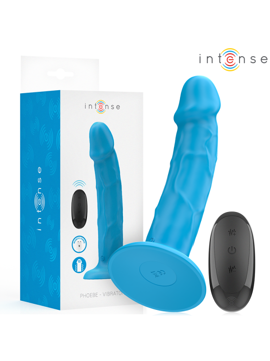 INTENSE - PHOEBE REALISTIC VIBRATOR 10 VIBRATIONS BLUE REMOTE CONTROL