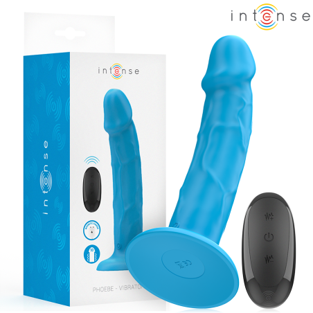 INTENSE - PHOEBE REALISTISCHER VIBRATOR 10 VIBRATIONEN BLAUE FERNBEDIE