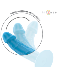 INTENSE - VIBRADOR REALÍSTICO PHOEBE 10 VIBRAÇÕES CONTROLE REMOTO AZUL