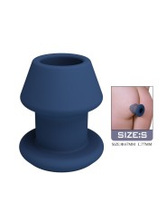 MR PLAY - JACK BLUE SILICONE HOLLOW ANAL PLUG SIZE S