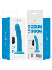 INTENSE - VIBRADOR REALÍSTICO PHOEBE 10 VIBRAÇÕES CONTROLE REMOTO AZUL