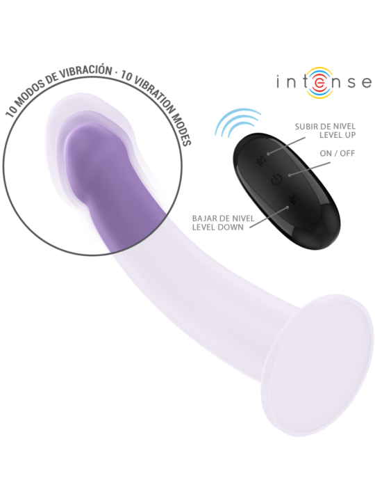INTENSE - EDDIE VIBRATOR 17,5 CM 10 VIBRATIES PAARSE AFSTANDSBEDIENING