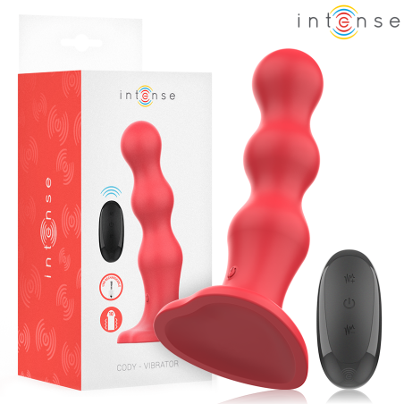 INTENSE - CODY VIBRATOR MET ZUIGNAP RODE AFSTANDSBEDIENING