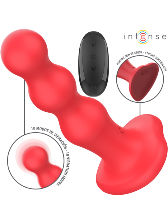 INTENSE - CODY VIBRATOR MET ZUIGNAP RODE AFSTANDSBEDIENING