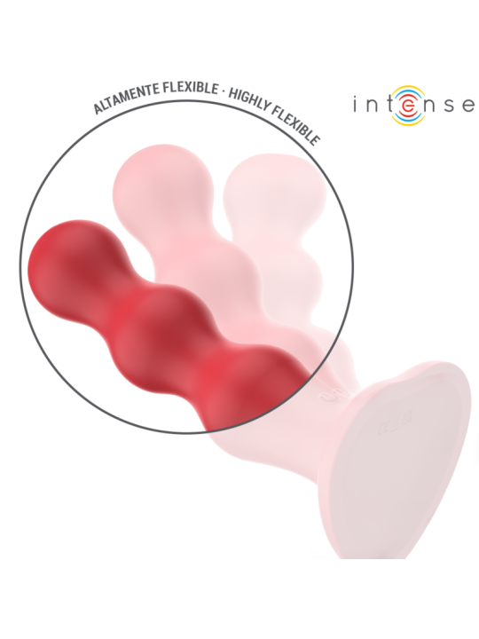 INTENSE - CODY VIBRATOR WITH SUCTION CUP RED REMOTE CONTROL