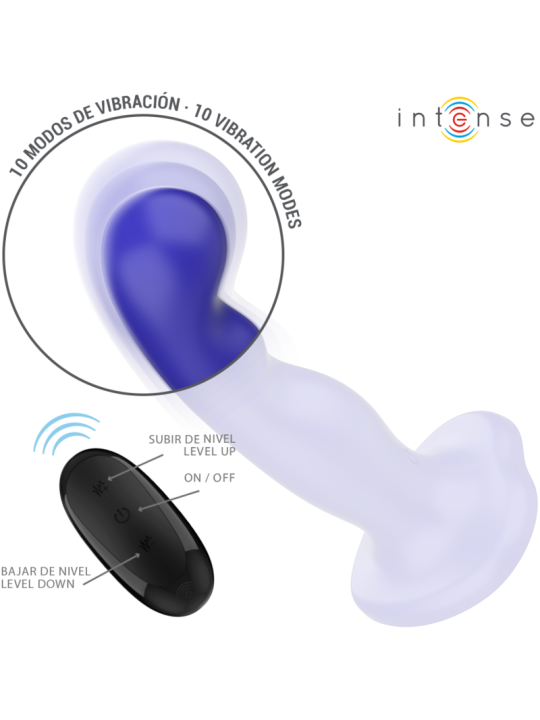 INTENSE - VIBRATORE SHORTY CON VENTOSA TELECOMANDO BLU