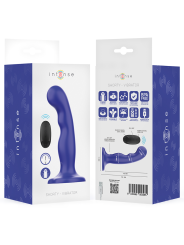 INTENSE - SHORTY VIBRATEUR AVEC VENTOUSE TÉLÉCOMMANDE BLEUE