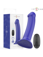 INTENSE - VIBRATORE VICTORIA CON VENTOSA 10 VIBRAZIONI BLU SCURO TELEC