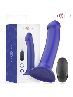 INTENSE - VICTORIA VIBRATOR MET ZUIGNAP 10 VIBRATIES DONKERBLAUWE AFST