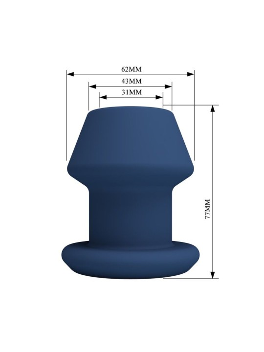 MR PLAY - JACK BLUE SILICONE HOLLOW ANAL PLUG SIZE S