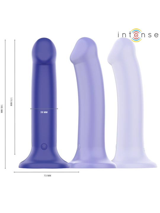 INTENSE - VICTORIA VIBRATOR WITH SUCTION CUP 10 VIBRATIONS DARK BLUE R