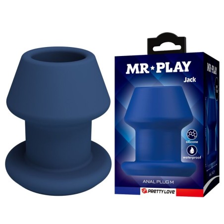 MR PLAY - JACK BLUE SILICONEN HOLLE ANALE PLUG MAAT M