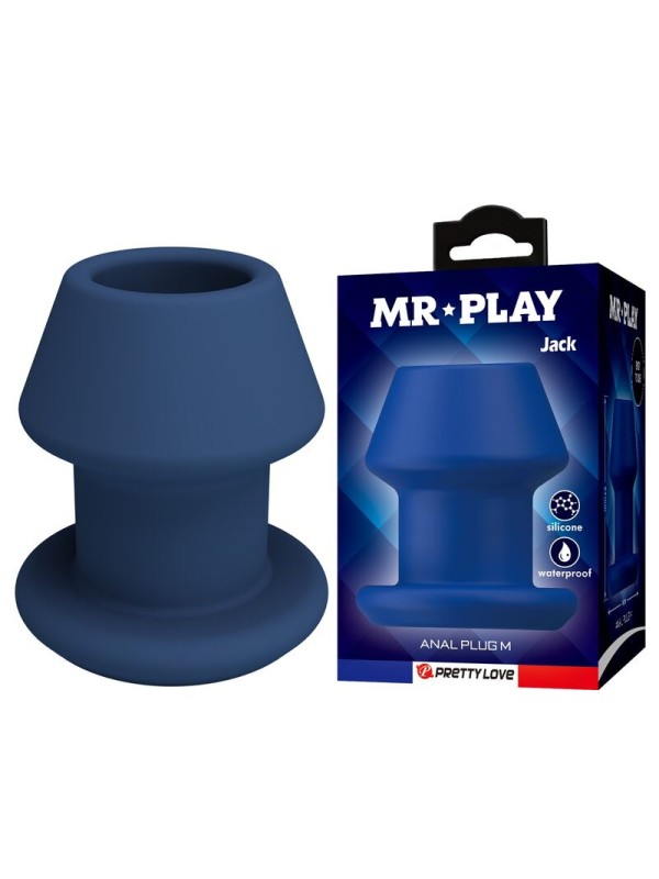 MR PLAY - JACK BLUE PLUG ANAL OCO DE SILICONE TAMANHO M