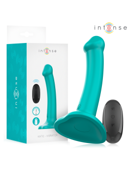 INTENSE - KATIE VIBRATOR WITH SUCTION CUP 10 VIBRATIONS BLUE REMOTE CO