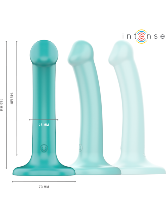 INTENSE - KATIE VIBRATORE CON VENTOSA 10 VIBRAZIONI TELECOMANDO BLU