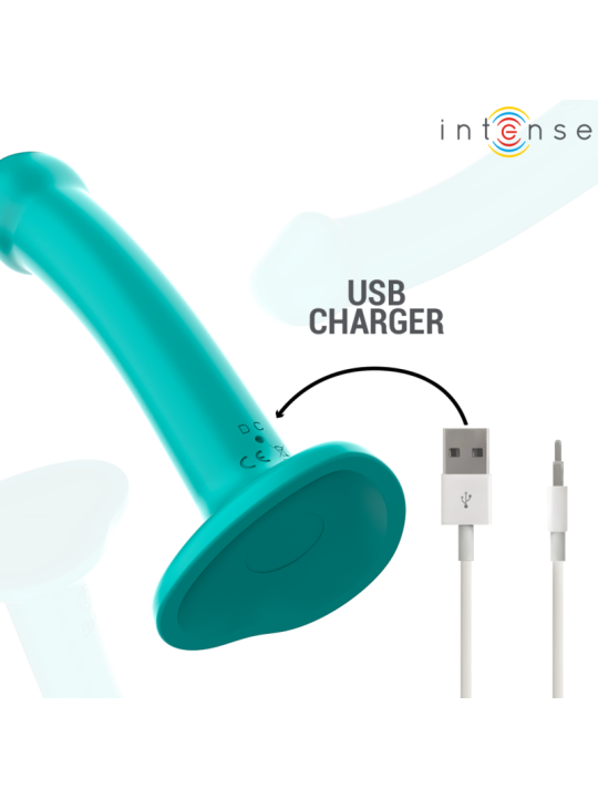 INTENSE - KATIE VIBRATOR WITH SUCTION CUP 10 VIBRATIONS BLUE REMOTE CO