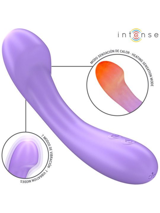 INTENSE - BECKY VIBRATOR 19 CM HEATABLE 7 VIBRATIONS PURPLE