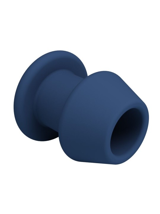 MR PLAY - JACK BLUE SILICONE HOLLOW ANAL PLUG SIZE M