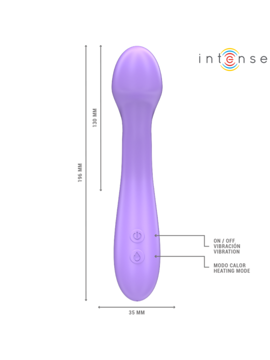 INTENSE - BECKY VIBRATOR 19 CM HEATABLE 7 VIBRATIONS PURPLE