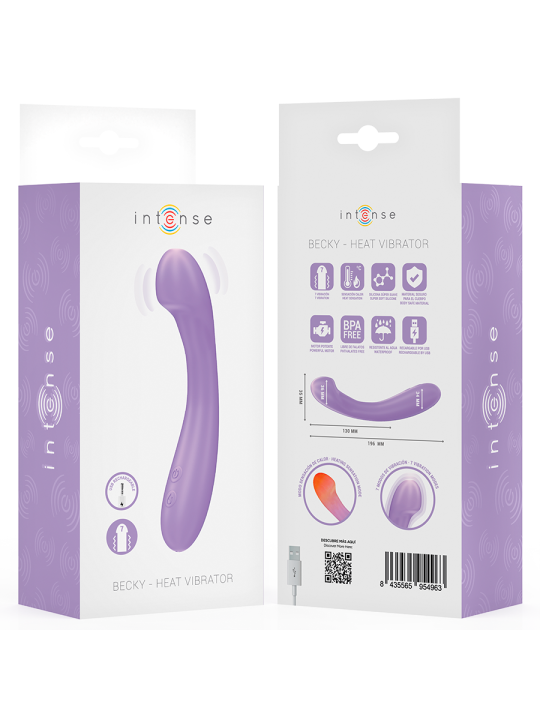 INTENSE - BECKY VIBRATEUR 19 CM CHAUFFANT 7 VIBRATIONS VIOLET