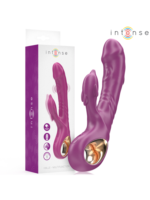 INTENSE - HALLE MULTIFUNKTIONSVIBRATOR MIT DELFIN-STIMULIERENDER ZUNGE