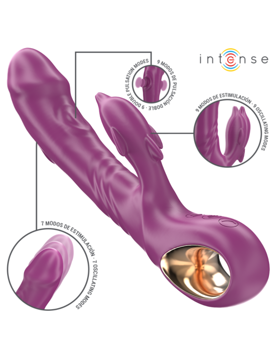 INTENSE - HALLE VIBRATEUR MULTIFONCTION AVEC LANGUE STIMULANTE DAUPHIN