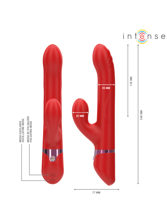 INTENSE - LELE MULTIFUNKTIONSVIBRATOR ROTIEREND & OSZILLATION & STIMUL