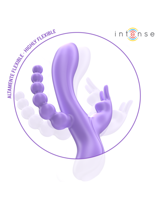INTENSE - MIKO TRIPLE VIBRATOR KONIJN & STIMULATOR & ANAAL 7 VIBRATIES