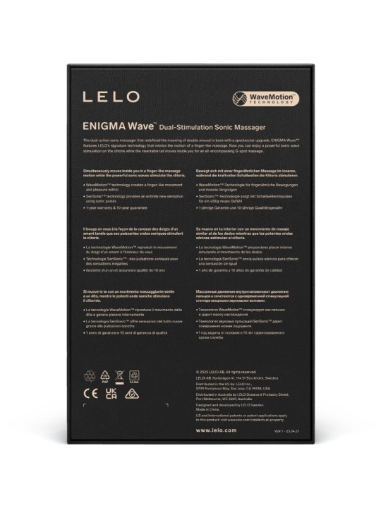 LELO - ENIGMA WAVE MASSAGEADOR DE TRIPLA VIBRAÇÃO PRETO