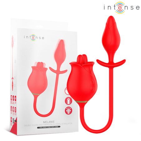 INTENSE - MELANIE DUBBELE CLITORIS STIMULATOR MET ZIGZAG TONG