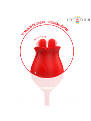 INTENSE - MELANIE DUBBELE CLITORIS STIMULATOR MET ZIGZAG TONG