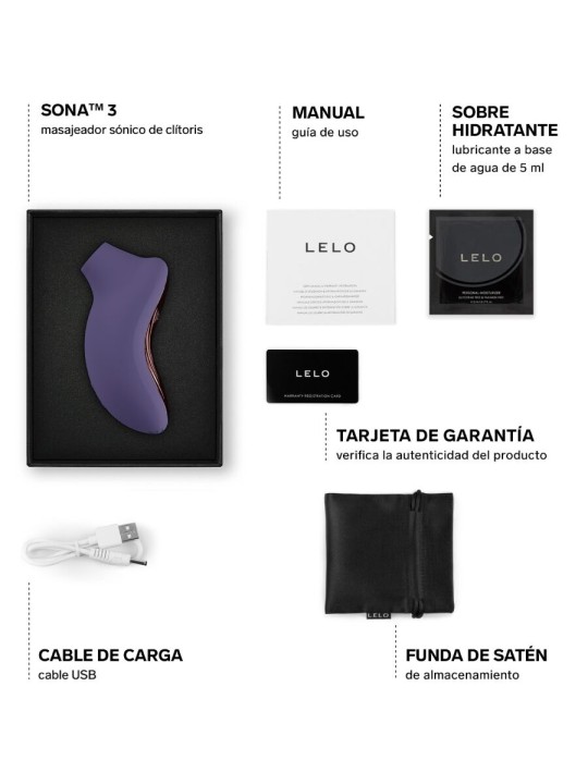 LELO - SONA 3 MASAJEADOR SÓNICO DE CLÍTORIS MORADO