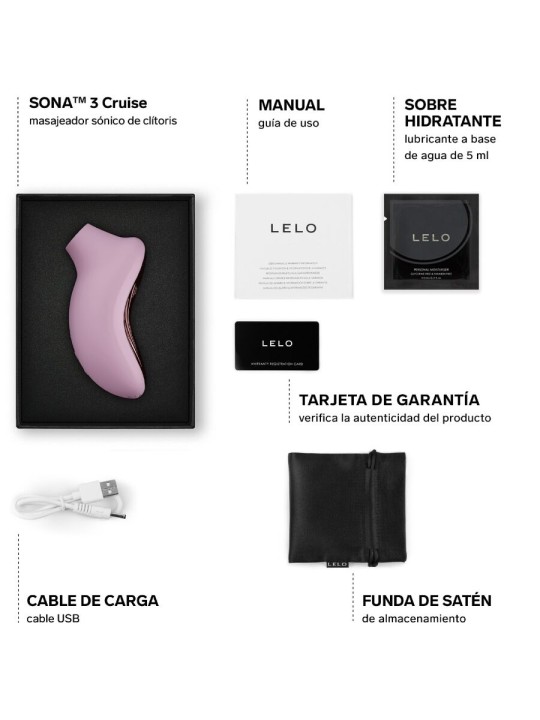 LELO - SONA 3 CRUISE SONIC KLITORALSAGER ZARTROSA