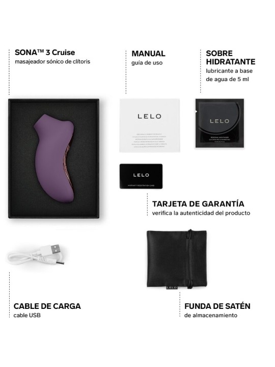 LELO - SONA 3 CRUISE SONIC CLITORAL MASSAGER PLUM