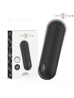 INTENSE - KAREN MINI VIBRATÓRIO BULLET RECARREGÁVEL PRETO