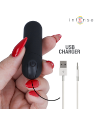 INTENSE - KAREN MINI BALA VIBRADORA 10 MODOS RECARGABLE NEGRO