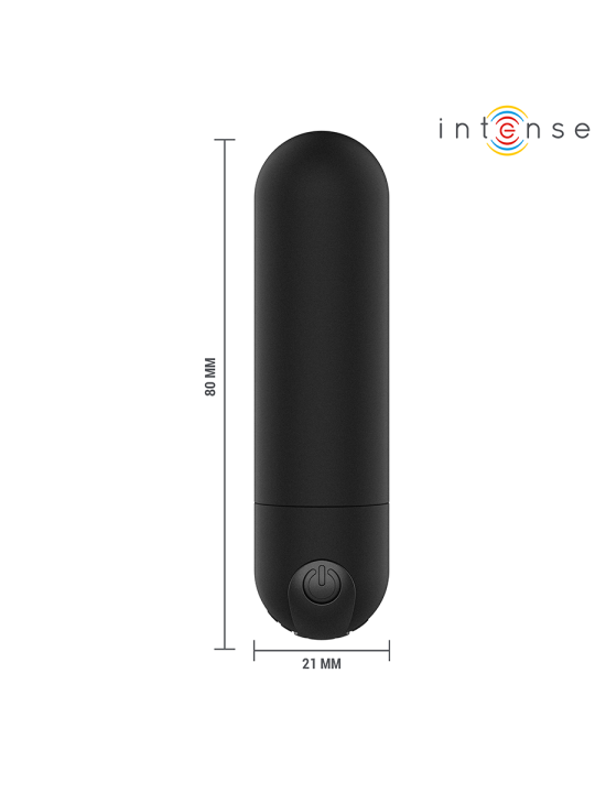 INTENSE - KAREN MINI BALA VIBRADORA 10 MODOS RECARGABLE NEGRO