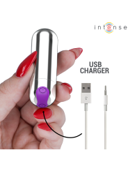INTENSE - KAREN MINI PROIETTILE VIBRANTE RICARICABILE ARGENTO