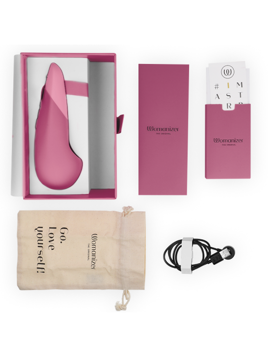 WOMANIZER - VIBE LAY-ON VIBRATORE SILENZIOSO ROSA SCURO