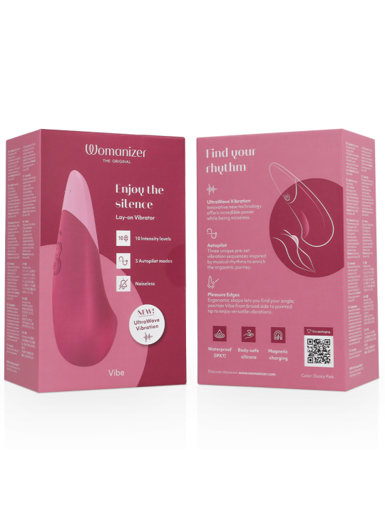 WOMANIZER - VIBE LAY-ON VIBRATORE SILENZIOSO ROSA SCURO