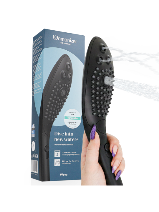 WOMANIZER - SOFFIONE DOCCIA STIMOLANTE CLITORIDEO WAVE NERO