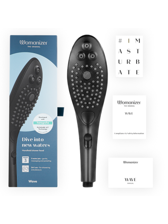 WOMANIZER - SOFFIONE DOCCIA STIMOLANTE CLITORIDEO WAVE NERO