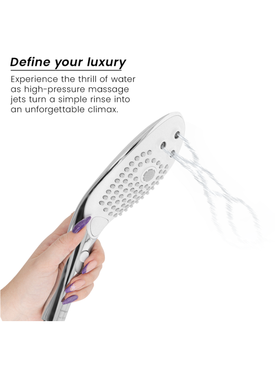 WOMANIZER - POMMEAU DE DOUCHE STIMULANT CLITORIAL WAVE CHROME