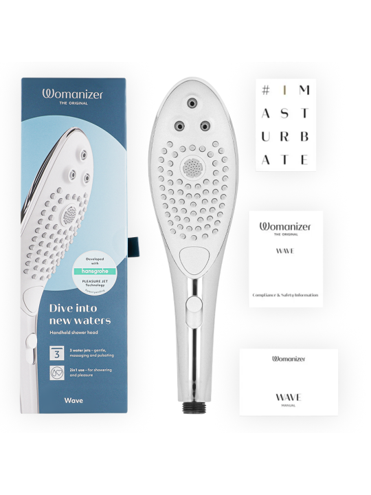 WOMANIZER - POMMEAU DE DOUCHE STIMULANT CLITORIAL WAVE CHROME
