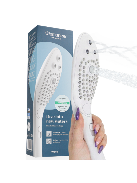 WOMANIZER - WAVE KLITORALSTIMULIERENDER DUSCHKOPF WEISS