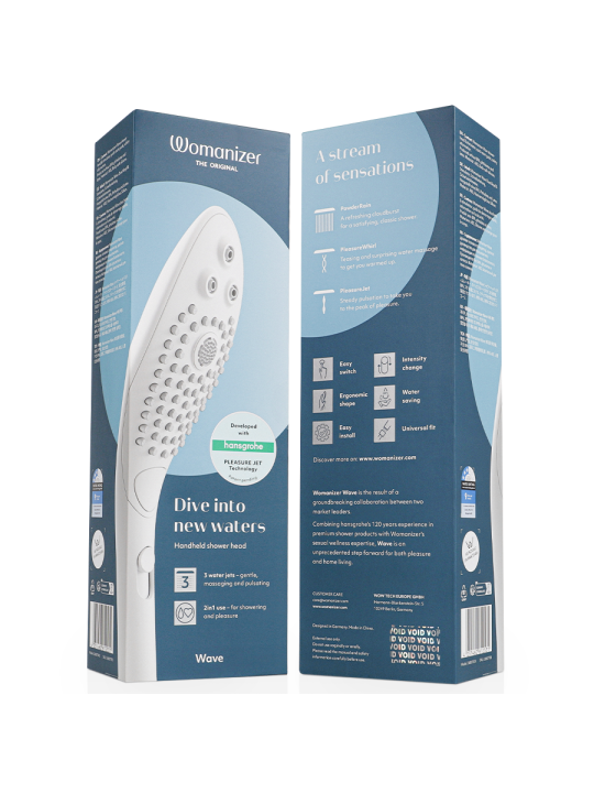 WOMANIZER - WAVE KLITORALSTIMULIERENDER DUSCHKOPF WEISS