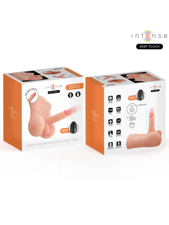 INTENSE DEEP TOUCH - TORSO DAMIEN COM DILDO REALISTA COM FUNÇÃO DE PRE